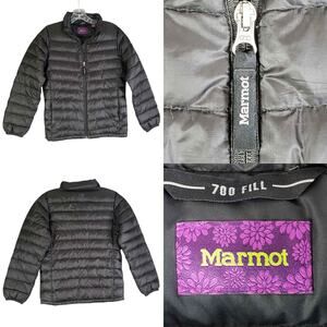 Marmot Jacket Youth L Black Puffer Full Zip 700 Down Fill Kids Insulated Coat